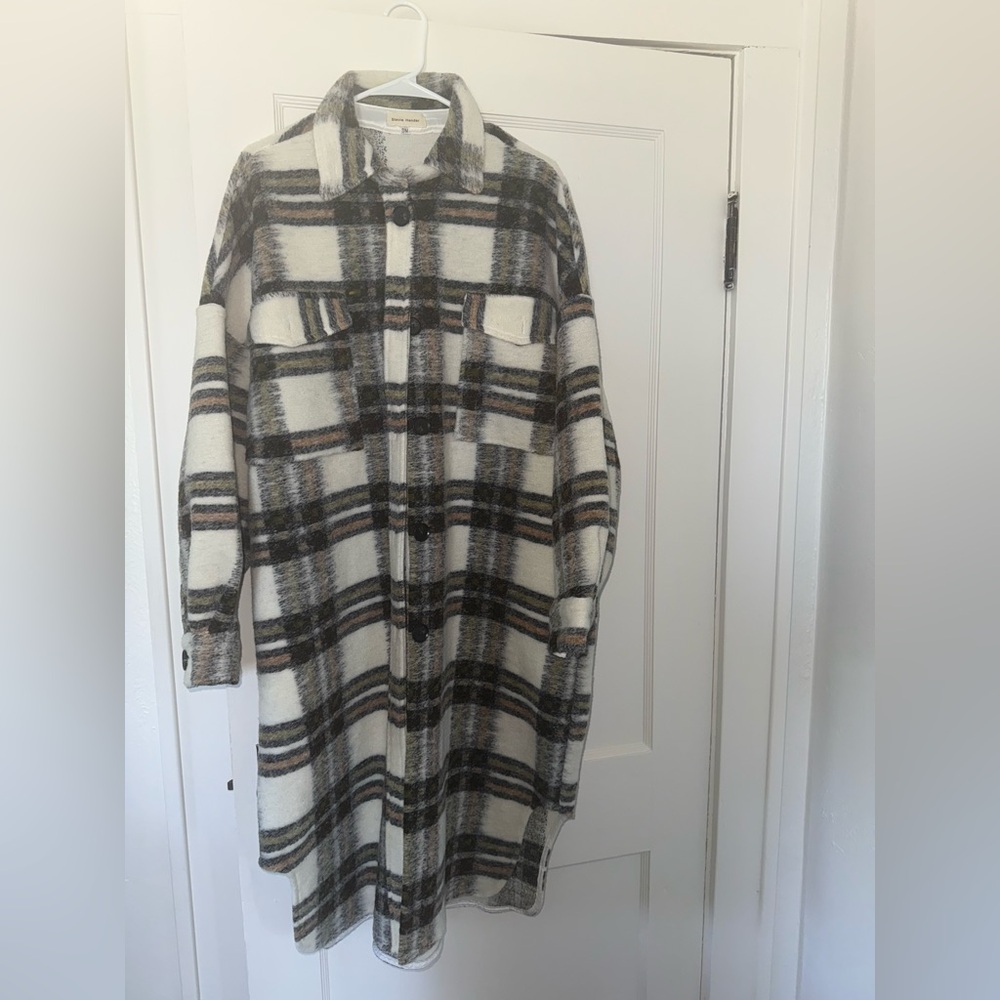 Stevie Hender Plaid Teddy Jacket - Black, White, and Brown